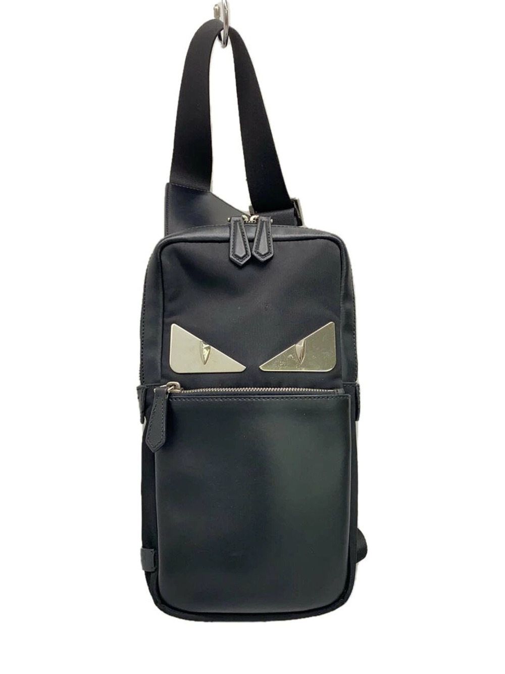 Fendi Bugs Eye Hobo Bag Black on the front